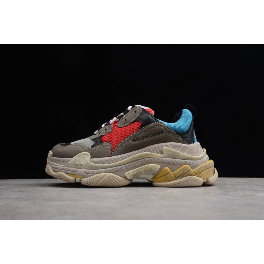 Balenciaga Triple S Grey Red Blue