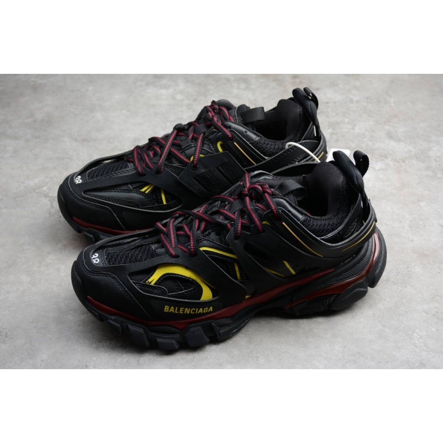 Balenciaga Track Trainers Black Bordeaux