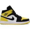 Air Jordan 1 Mid Yellow Toe Black