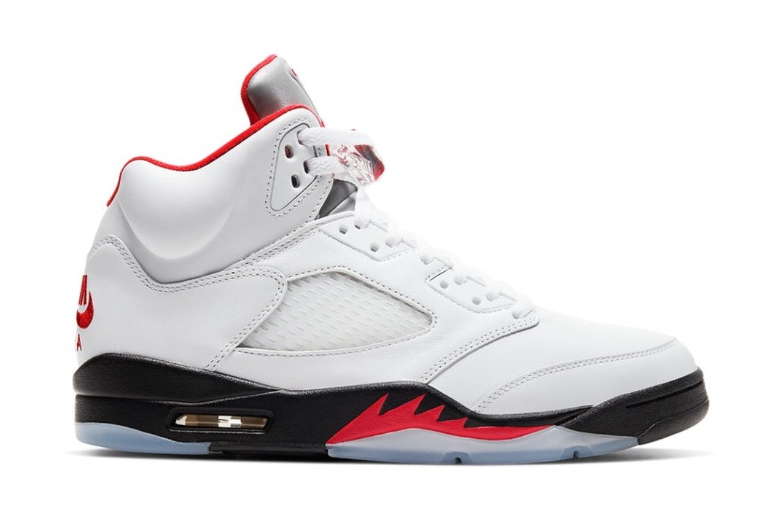 Jordan 5 Retro Fire Red Silver Tongue (2020)