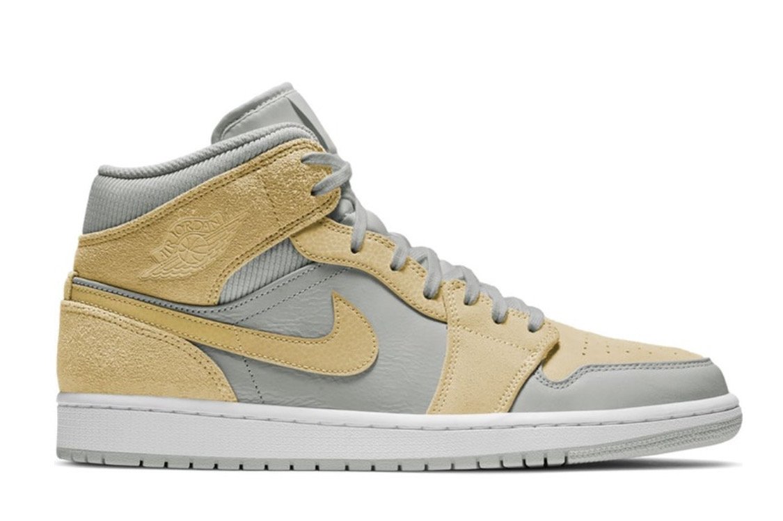 Jordan 1 Mid Mixed Textures Yellow