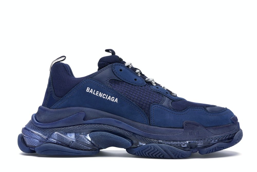 Balenciaga Triple S Clear Sole Navy