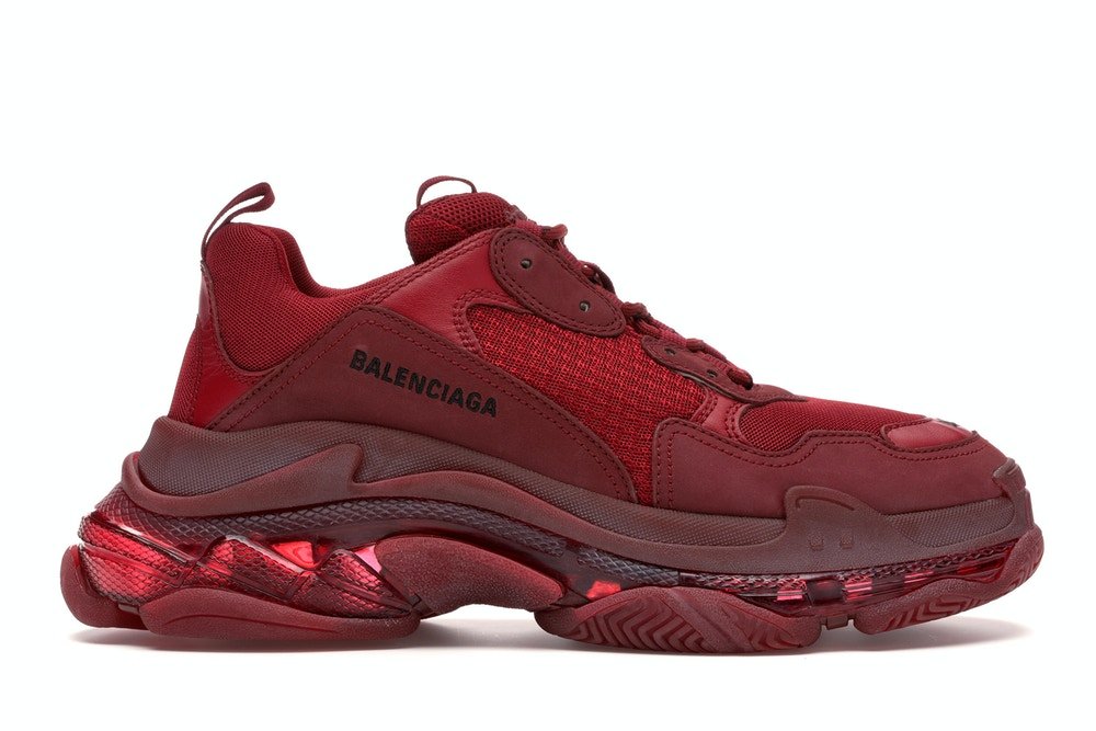 Balenciaga Triple S Burgundy Red