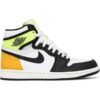 Jordan 1 Retro High White Black Volt University Gold