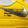 Nike Air Force 1 Low OFF-WHITE University Gold Metallic Silver