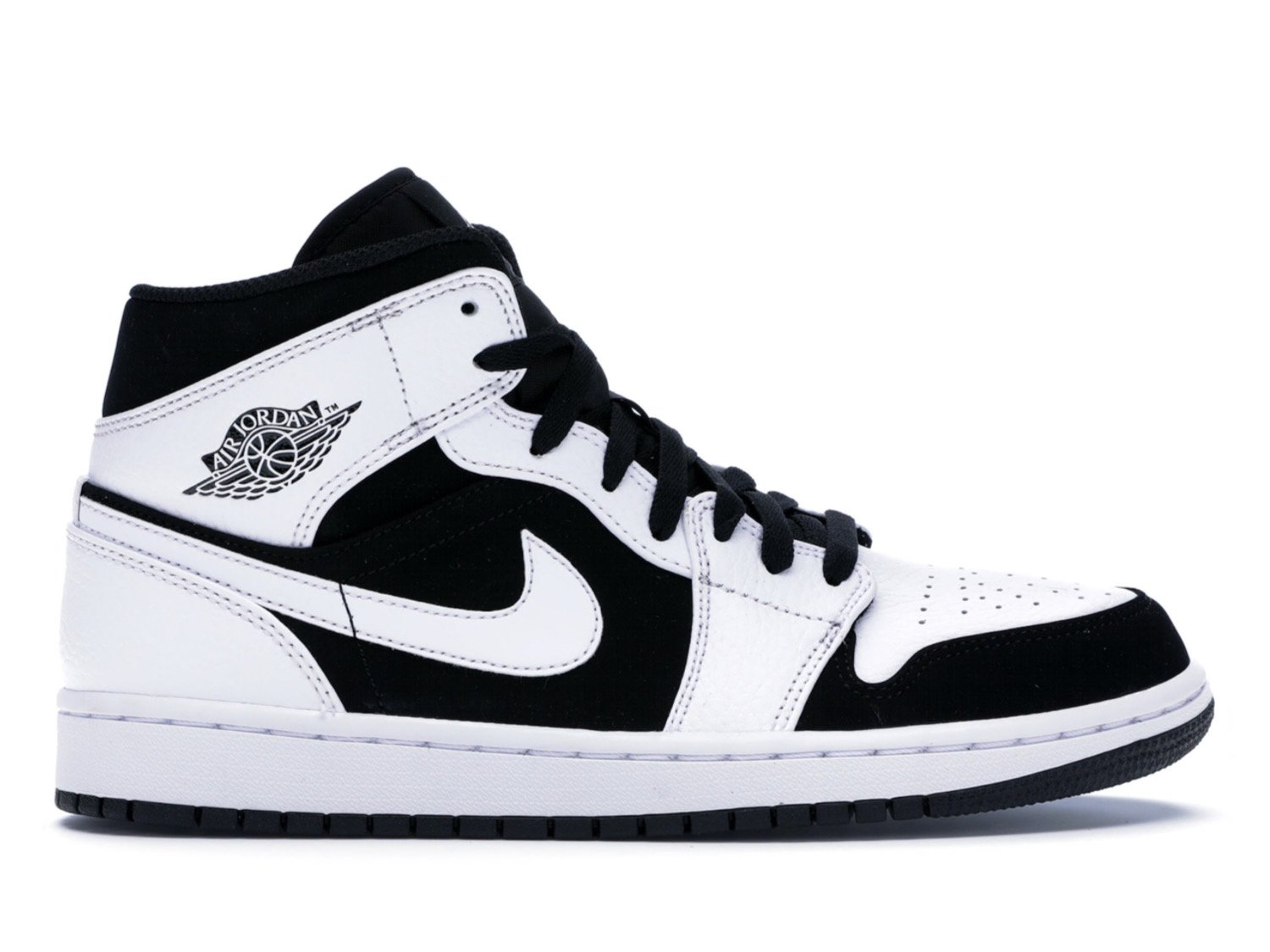 Jordan 1 Mid White Black