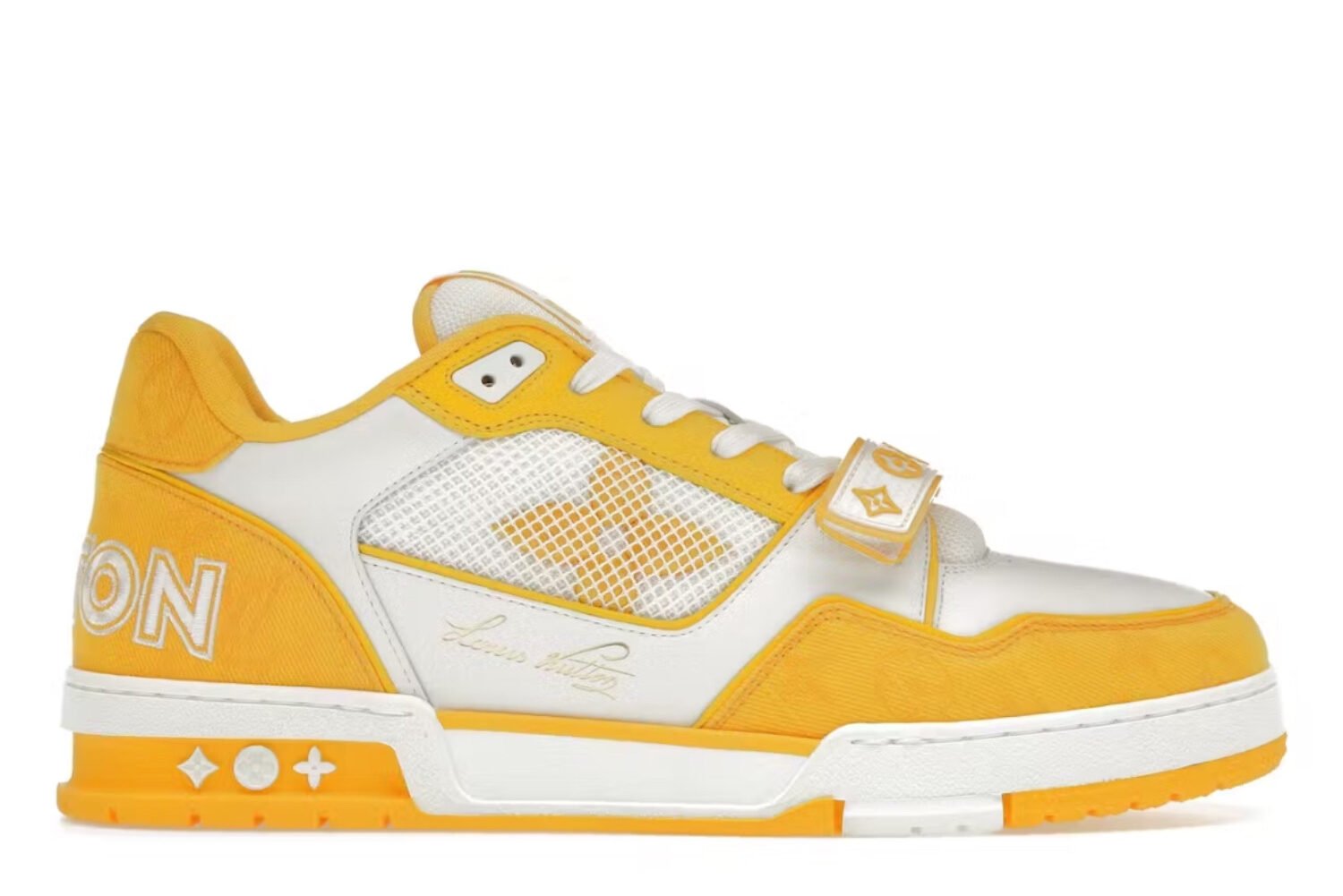 Louis Vuitton Trainer Monogram Denim Yellow