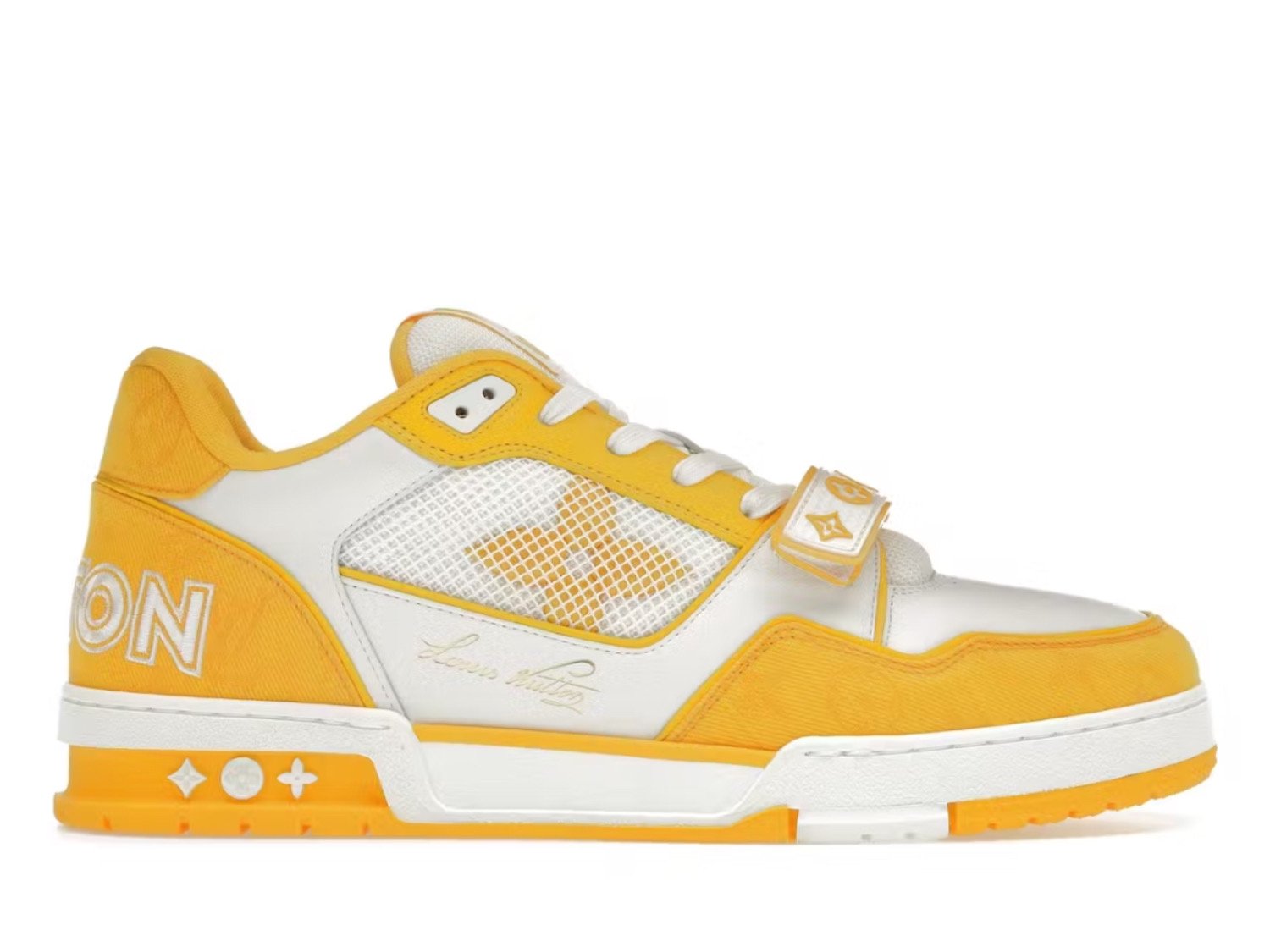 Louis Vuitton Trainer Monogram Denim Yellow