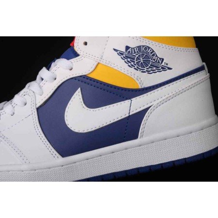 Air Jordan 1 Mid 'White Deep Royal Blue'